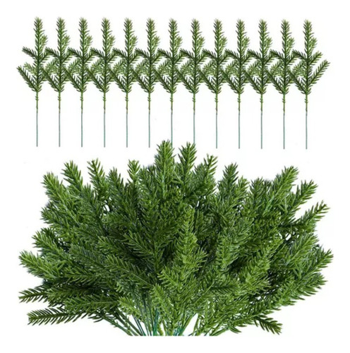 . 120 Piezas De Agujas De Pino Artificiales Con Ramas