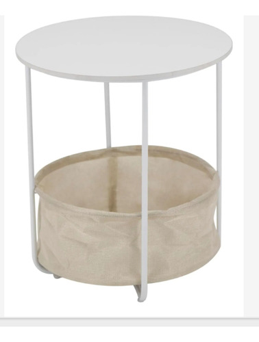 Mesa Auxiliar Mesita De Noche Con Cesto