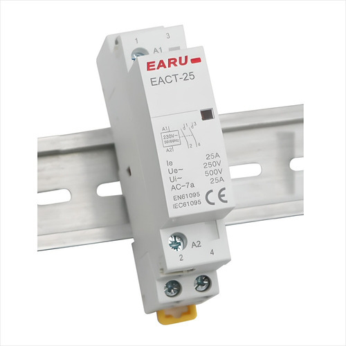 Contactor Modular Earu 230vac 25a, 2p, 2no (2 N. Abiertos)