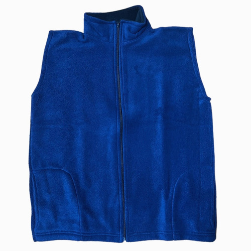 Chaleco De Abrigo Polar C/cierre Unisex Azul Marino