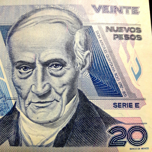 1 Billete De 20 Nuevos Pesos Seminuevo Excelente Familia B 