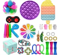 Comprar D 30 Piezas Pop It Fidget Juguete Push Pop Fidget Sensory
