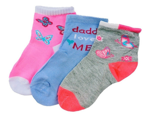 Kit 12 Pares Meias Infantil Menina Atacado 