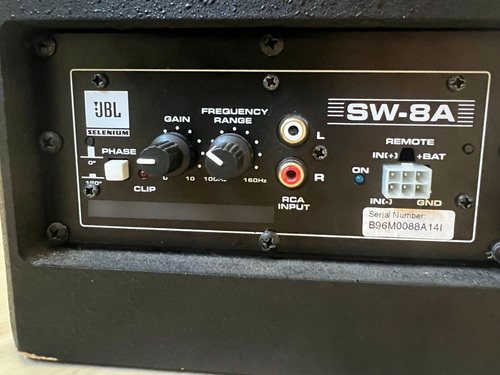 Caixa De Som Subwoofer (grave) Jbl Sw-8a Usada