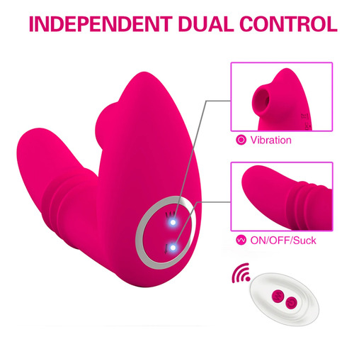 Massageador Elétrico Profissional Control Remoto Vaivem Pre Rosa-chiclete