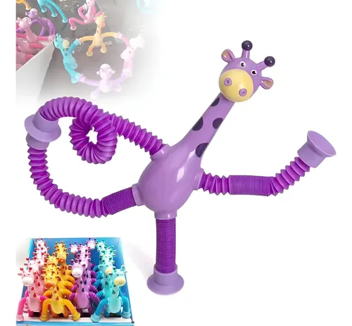 Juguete De Jirafa Con Ventosa Telescópica De 4 Uds., Juguete Con Ventosa De Dibujos Animados Con Tubo Telescopico De Jirafa Que Cambia De Forma Juguete De Jirafa Con Ventosa Telescópica De 4 Uds., Juguete Con Ventosa De Dibujos Animados Con Tubo Telescopico De Jirafa Que Cambia De Forma