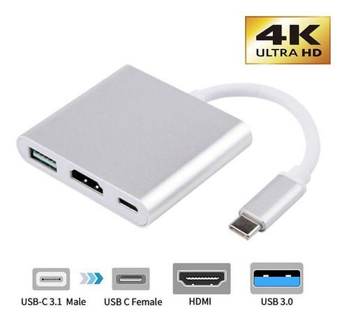 Nuevo Type-c A Vga Pd Usb Hub Adaptador Dock Para Portátil
