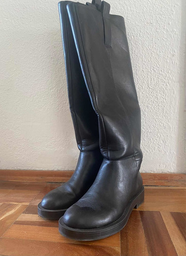 Botas Negras Largas Caña Alta Zara Talle 39