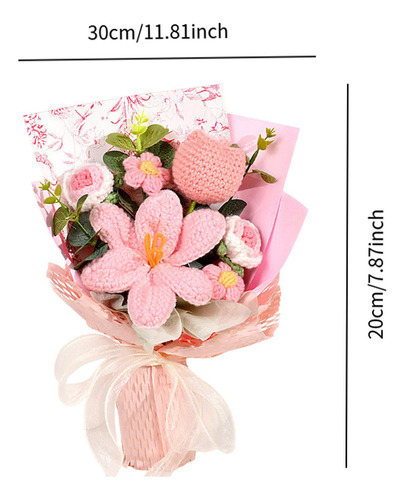 Ramo De Flores De Crochet, Ramo De Tejido A Mano, Flores
