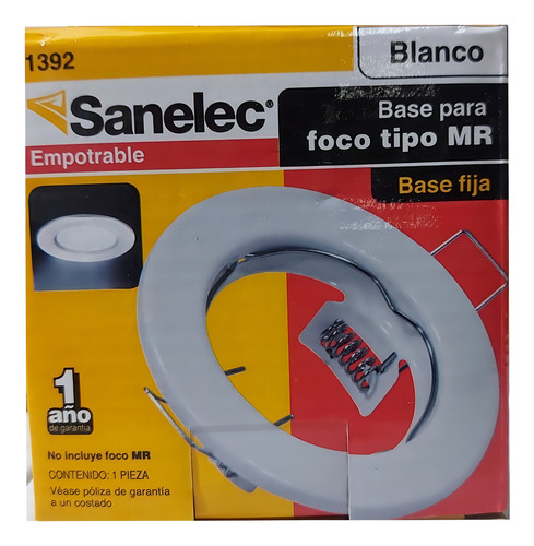 Spot Base Empotrable Fija Para Foco Mr Blanco