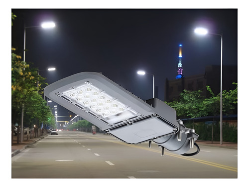 Luminaria Publico Pubstreet 110w 5000k - Want Led Carcasa Gris Luz Frío 5000k