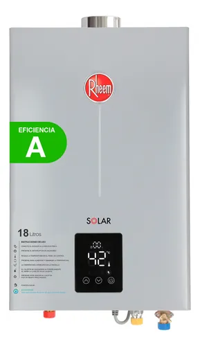 Calefon Gas Natural 18 Litros Tiro Forzado Rheem Digital