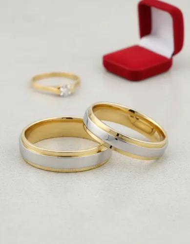 Par Alianças Anel De Compromisso Banhado Ouro 18k +solitário