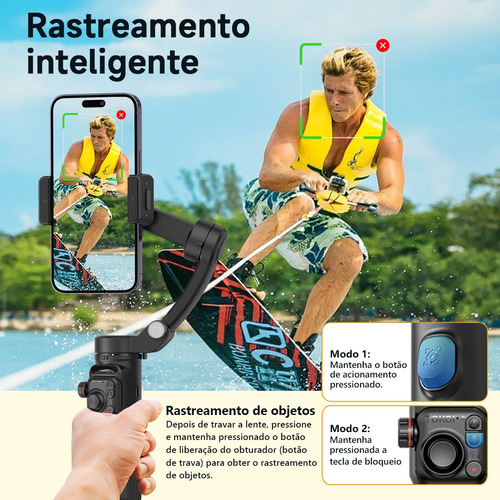 Estabilizador Gimbal 3 Eixos Para Celular Mini Tripé