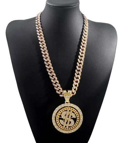 Collar $ Giratorio Dolar Suerte Dinero Hip Hop Punk Ganado 