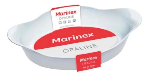 Fuente Oval Opaline Marinex Vidrio Templado 600ml P/horno