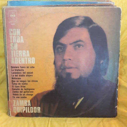 Vinilo Zamba Quipildor Con Toda Su Tierra Adentro O F2