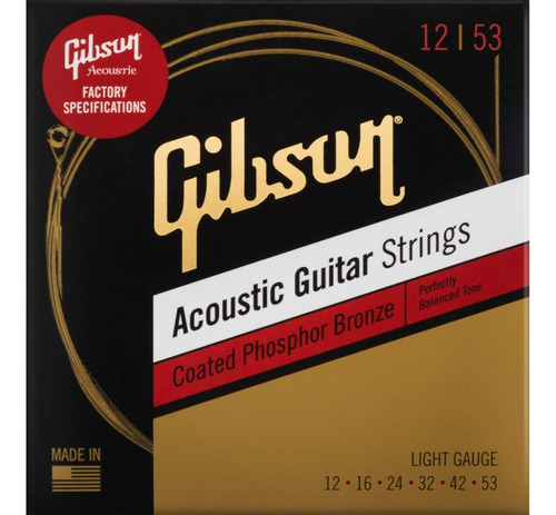 Encordado Guitarra Acústica Gibson Cpb12 012-053 - Plus