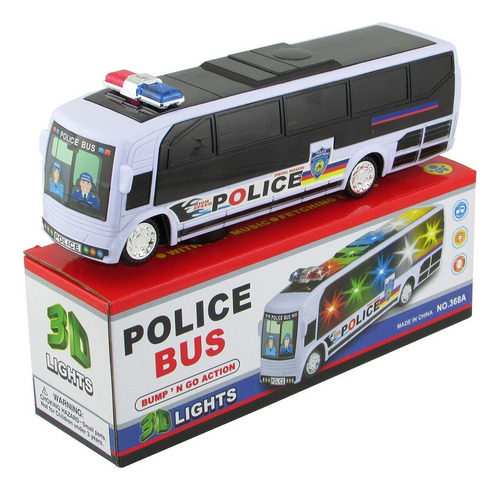 Marplast Police Bus Con Luz Y Sonido
