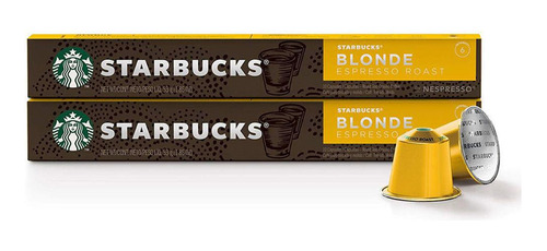 Cápsulas Café Starbucks Blonde Espresso - Kit 10 - Suave