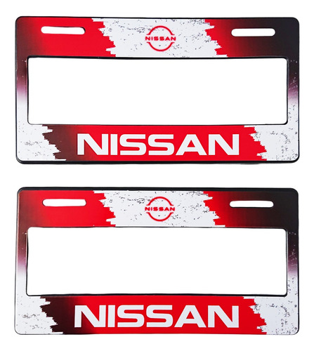 Par (2) Portaplacas Para Auto Universales Nissan Premium