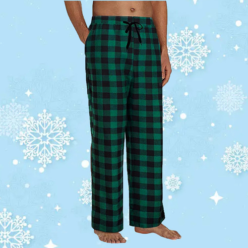 Pantalones De Pijama A Cuadros Deportivos Holgados Y Cómodos