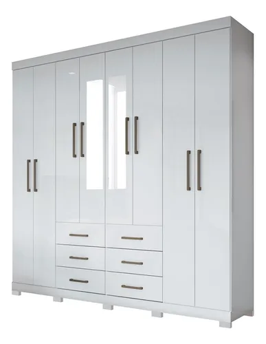 comprar Guarda Roupa Casal Com Espelho 8 Portas 6 Gavetas Liverpool 