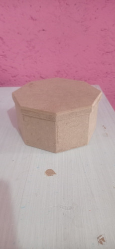 Caja Octagonal 7 Cm De Cada Lado 9 Cm De Alto De Mdf De 3mm