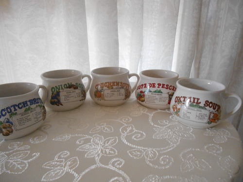 Set De 5 Tazones Decorativos Para Cocina (Usado)