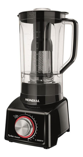 Liquidificador Mondial Turbo-Premium L-1000 3 L full black com jarra de san 127V