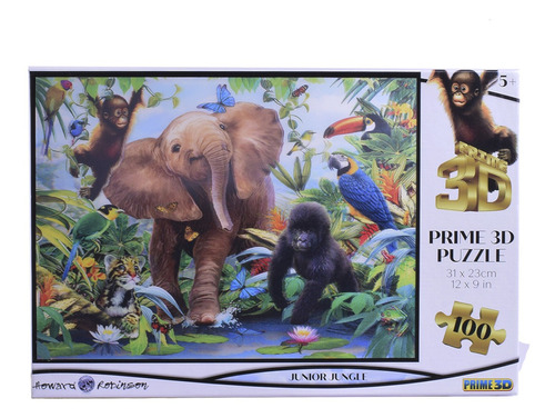 Puzzle Rompecabezas Junior Jungle Prime 3d 100 Piezas