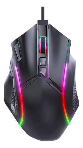 Mouse Para Jogos, 12800 Dpi, 12 Teclas, Iluminação Colorida
