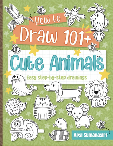 Libro: 101+ Cute Animals | Drawing Book For Kids & Adults | 