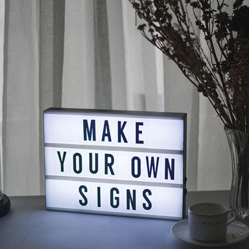 Caja De Luz Light Box 30x22, Candy Bar, 2 Set De Letras,