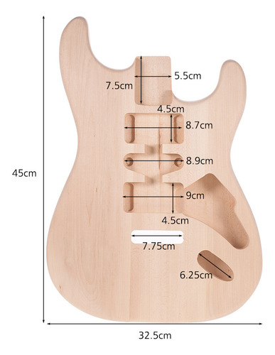 Cuerpo Guitarra St01-dt Hecho A Mano Sin Terminar, Tilo E