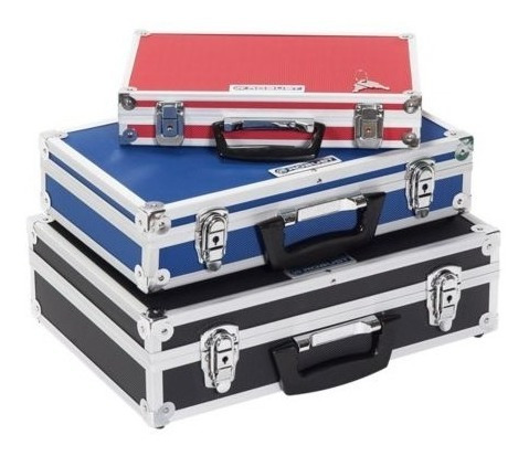 Imagen 5 de 7 de Maletin Caja De Herramientas Set X 3 Aluminio Reforzados 3 Colores Resistentes Instrumental