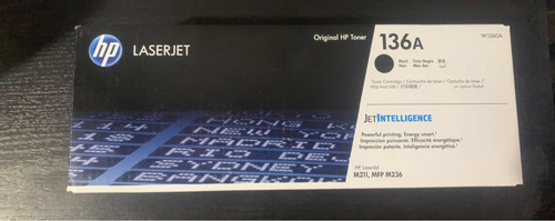 Toner Hp Láser Jet 136a (w1360a) Nuevo Sellado Color Negro