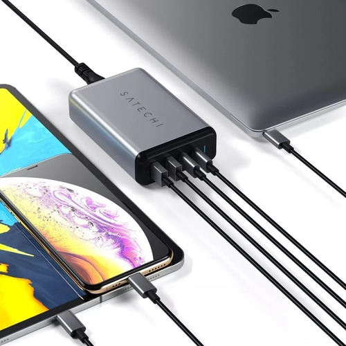 Cargador Satechi 75w Usb C Macbook Travel Multiport Quick3.0