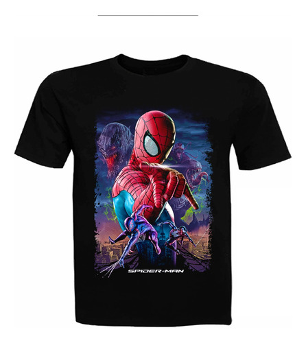 Polera Spiderman Monster, Unisex, Manga Corta, A2209