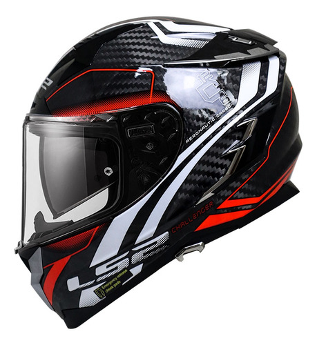 Casco Para Moto Froce Carbono Rojo Brillo