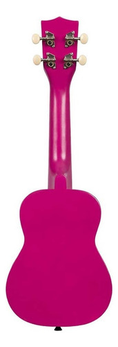 Ukelele soprano acústico Kala Graphic Top UK HappyCamper, color rosa