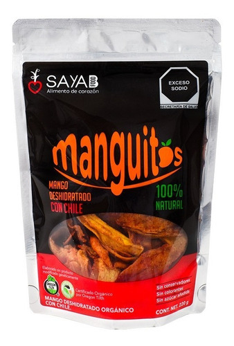 Mango Deshidratado Orgánico Con Chile 220 G.