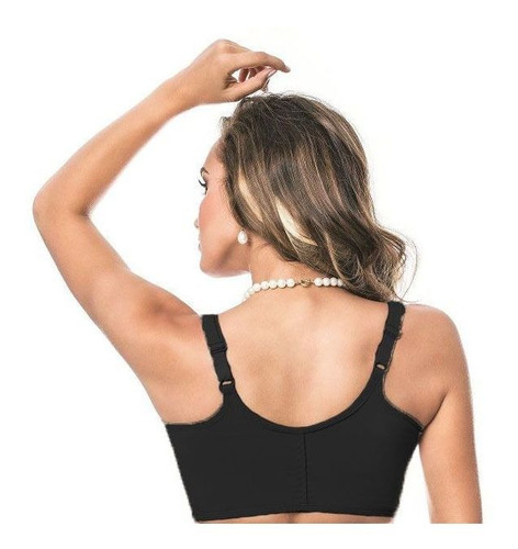 Imagem 2 de 3 de Sutiã Faixa Contensora Pós Cirurgico P/ Prótese 60106 Preto