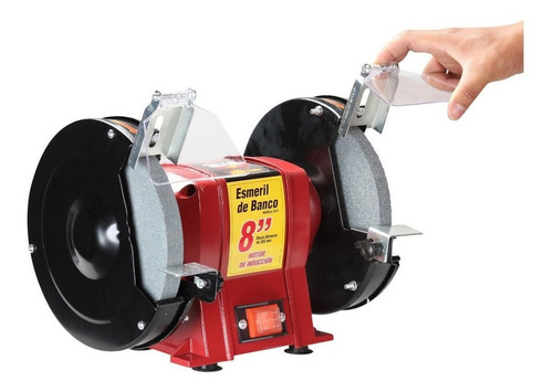 Esmeril De Banco 8 400 W / 3 450 Rpm Mikels Color Rojo