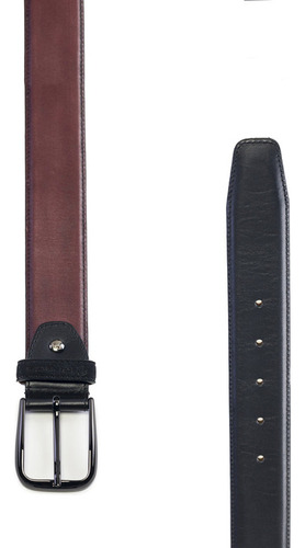 Cinturón Hombre Piel Prada Mx 20202 Color Negro Diseño De La Tela Liso Talla 110