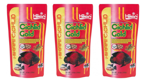 Hikari Ciclidos Gold Pellet Fish Food [juego De 3] Tamano: G