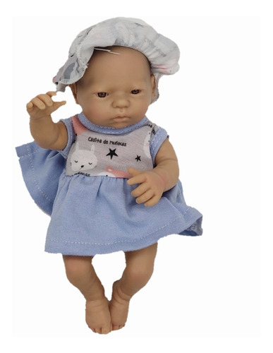 Muñeca Bebotes Reales Bebe Reborn Mini Con Vestido Y Vincha