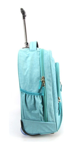 Mochila De Rodinha Sestini Crinkle 075500-80 Turquesa
