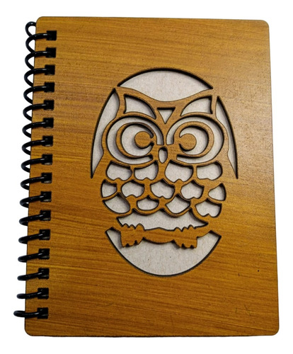 Libreta Cuaderno Block De Notas (1/4 Carta) Pastas Madera