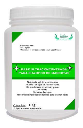 1kg Base Concentrada De Shampoo De Mascotas Rinde Hasta 8kg 
